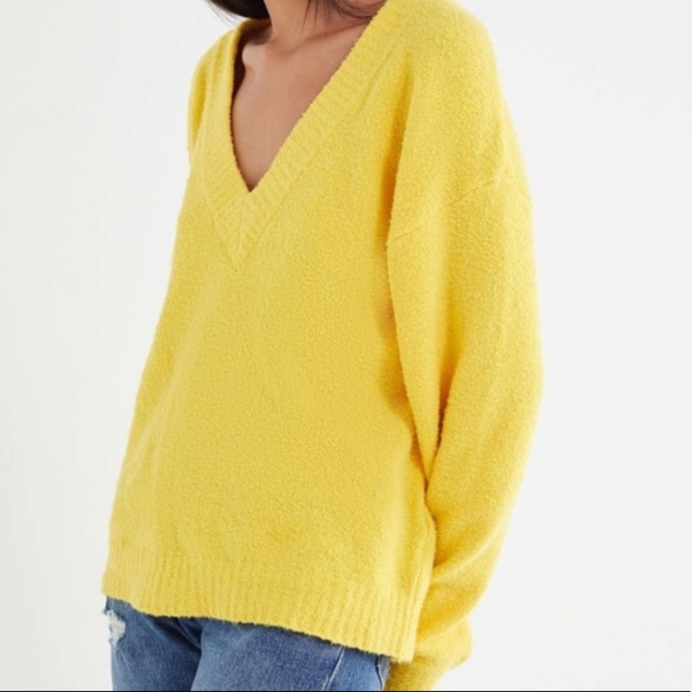 Urban Outfitters Yellow Vida V-neck Sweater